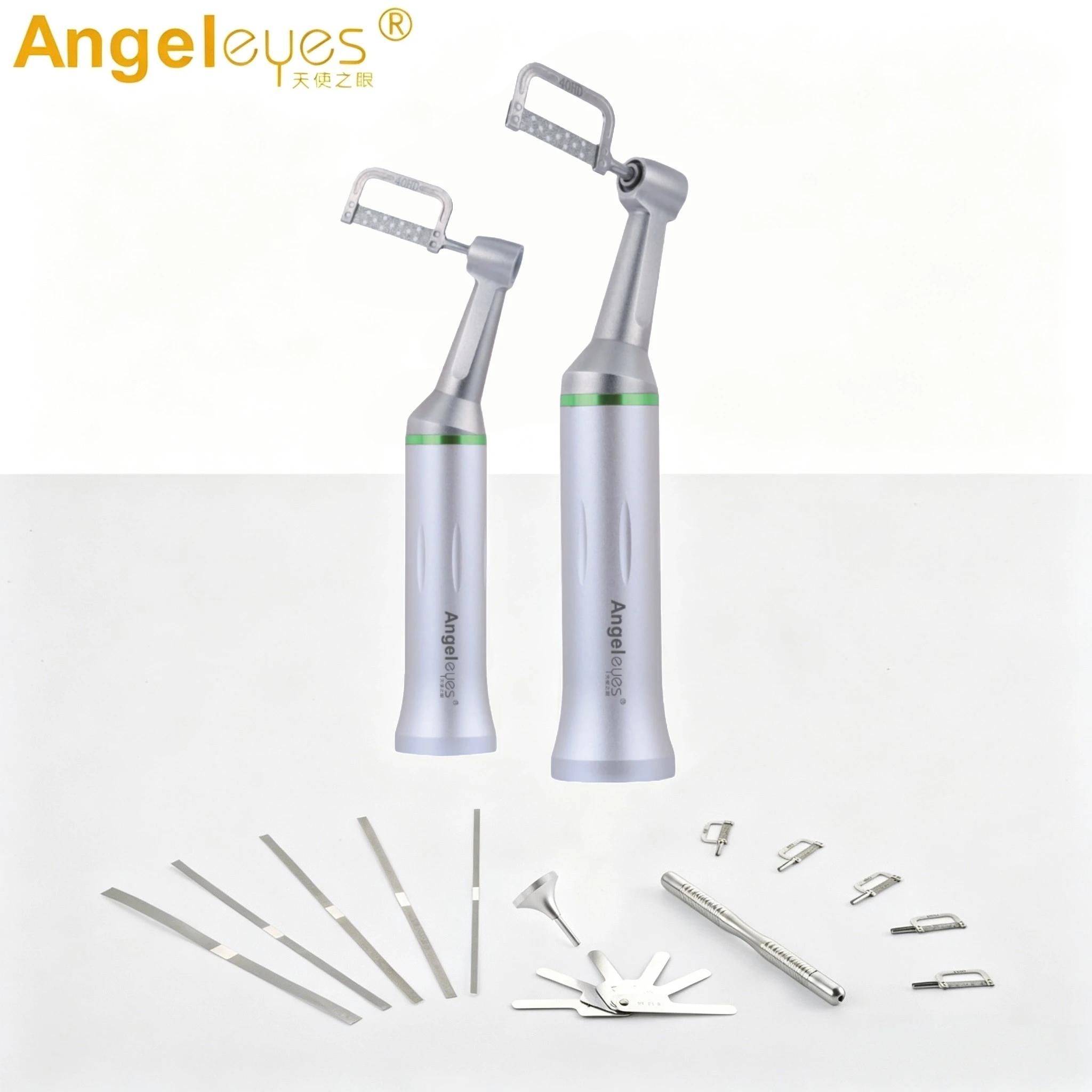 Dental IPR System Orthodontic Interproximal Enamel Reduction Kit Polishing Strips with Saw Blades 4:1 Contra Angle Handpiece