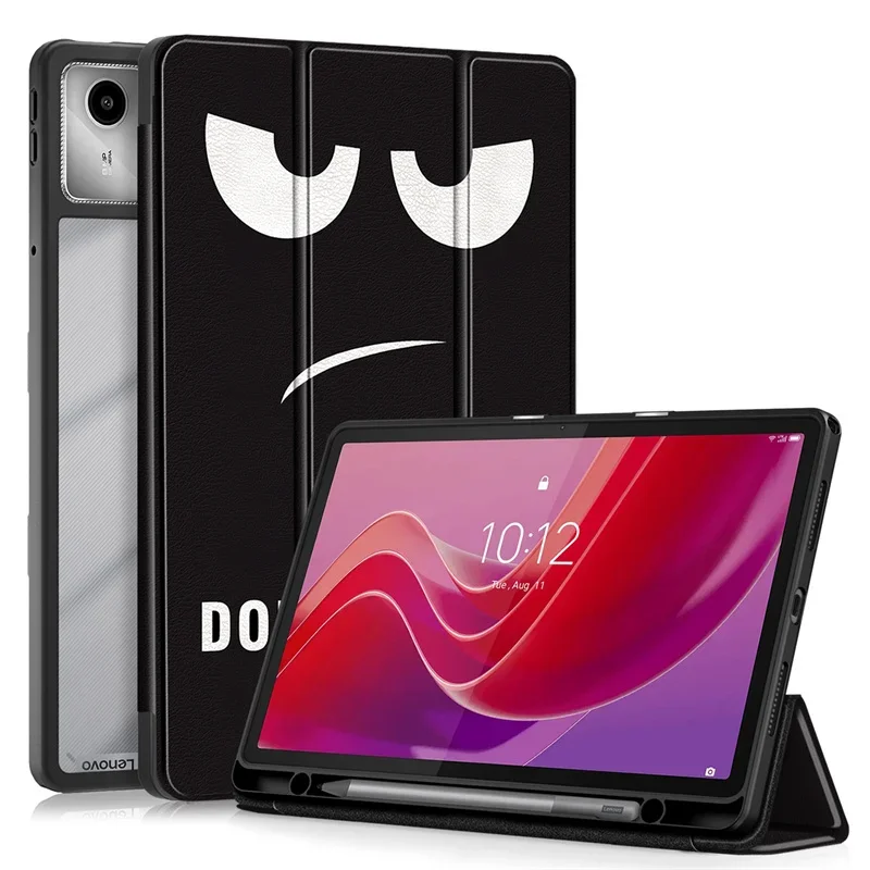For Lenovo Tab M11 Case With Pen Holder Leather Acrylic Back Fold