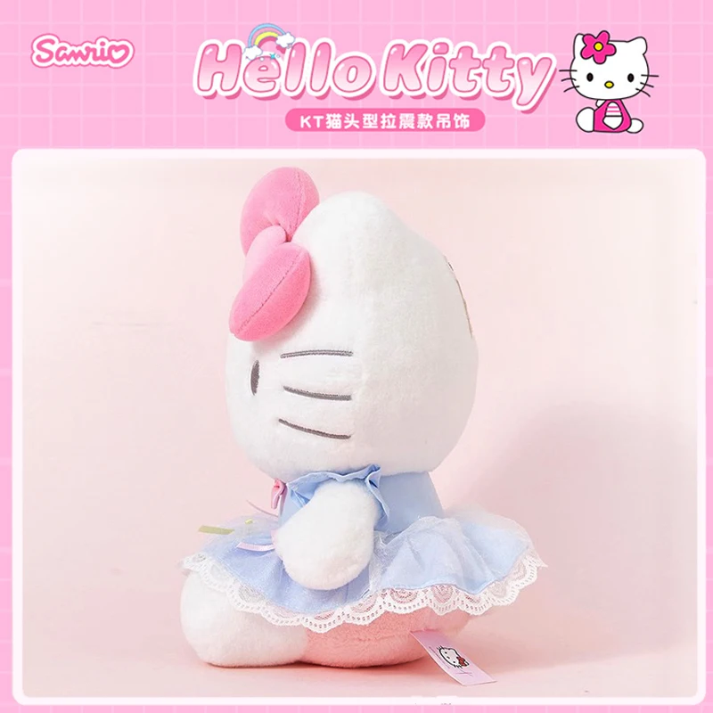32CM Genuine Sanrio Hello Kitty Anime Stuffed Plush Toy Peluche Throw Pillow Kawaii Birthday Party Christmas Gift Doll For Girl