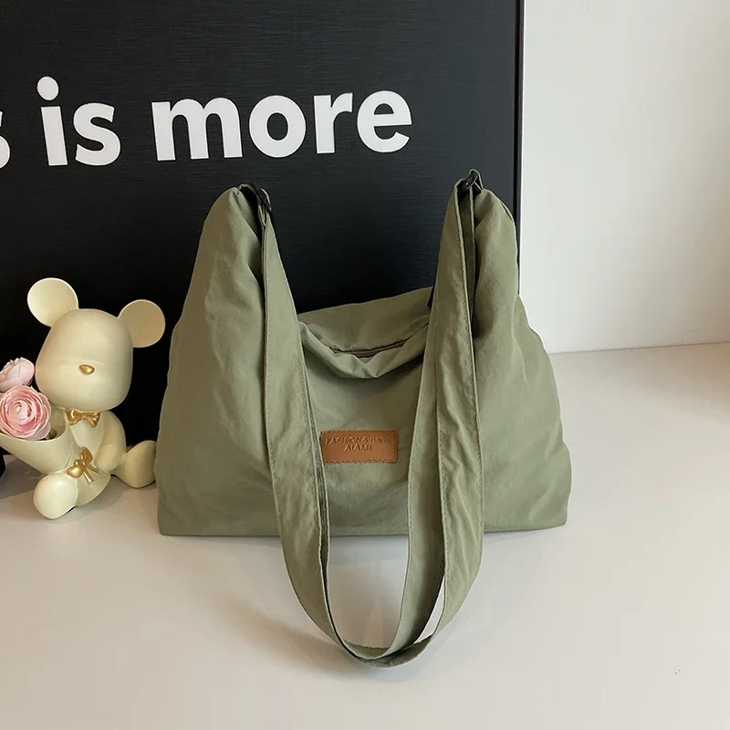 Solid Color Zipper Interior Compartment Soft Crossbody Bags Type 2024 Hot Sale Bags for Women Magnetic Canvas Women's Handbag