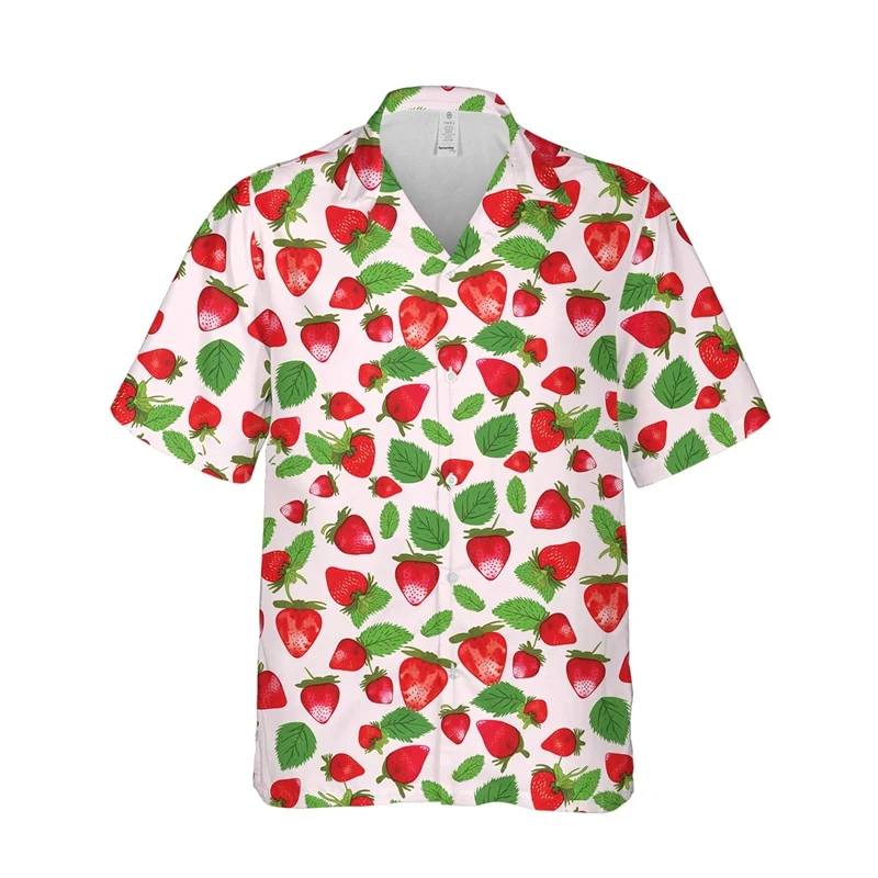 

Unisex Hawaiian Men Shirts Funny 3d Fruits Print Button Shirts Short Sleeves Hawaii Shirt Tops European Size 6xl High Quality