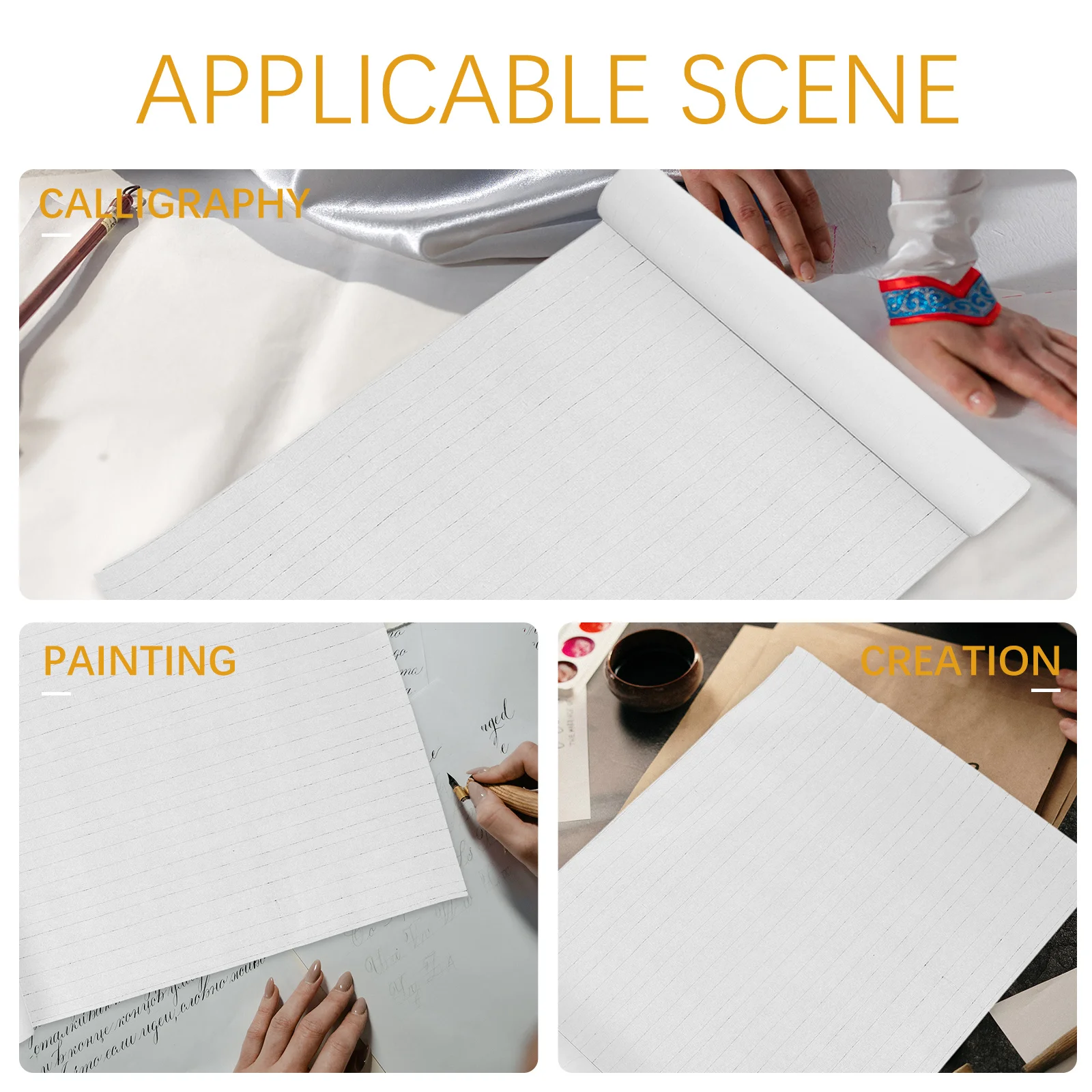 1 لفة ورق شوان لؤلؤي احترافي لطلاء الخط ممارسة الفن الصيني ورق الأرز متعدد الوظائف مكتب المدرسة