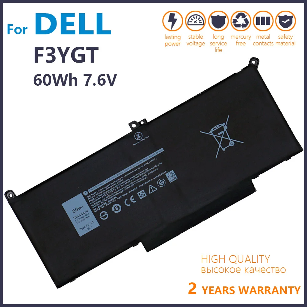 

Genuine F3YGT DJ1J0 60WH Laptop Battery For Dell Latitude 12 13 14 7280 7290 7380 7390 7480 7490 E7280 E7290 E7380 E7390 Battery