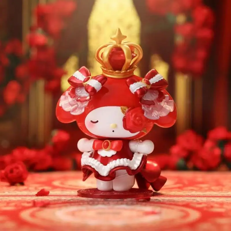 Toptoy Sanrio Rose Night Blind Box Figure Collectible Desktop Ornament Hello Kitty Pompompurin Kuromi Decorative Gift for Adults