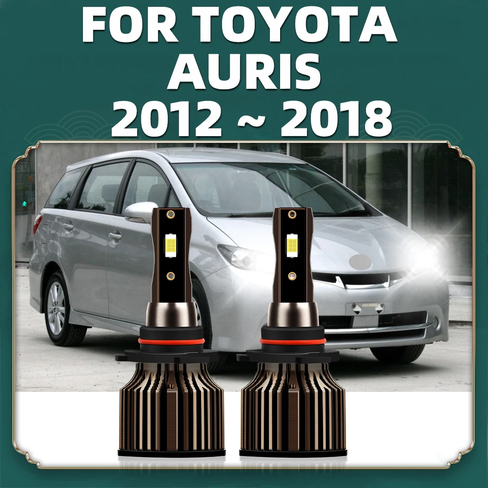 Farol de LED de alta potência para Toyota Auris, lâmpadas de carro, lâmpada Turbo, 3570 CSP 9012 HIR2, 6500K, 2012, 2013, 2014, 2015, 2016, 2017, 2018