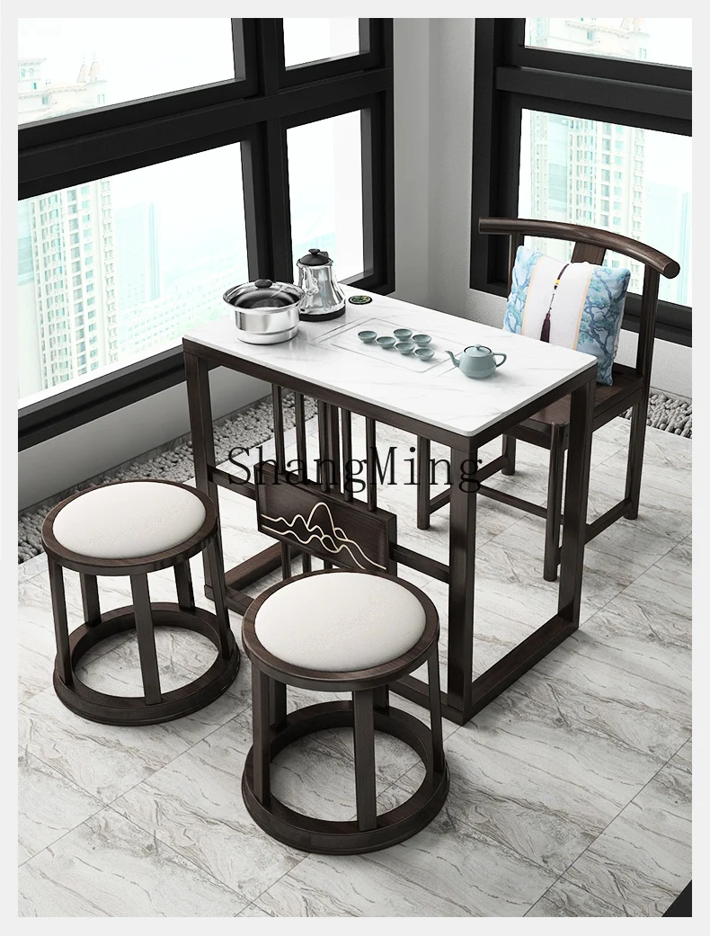 CLHousehold Small Tea Table Kung Fu Simple Simple Mini Small Balcony Tea Table Chair Combination Tea Table