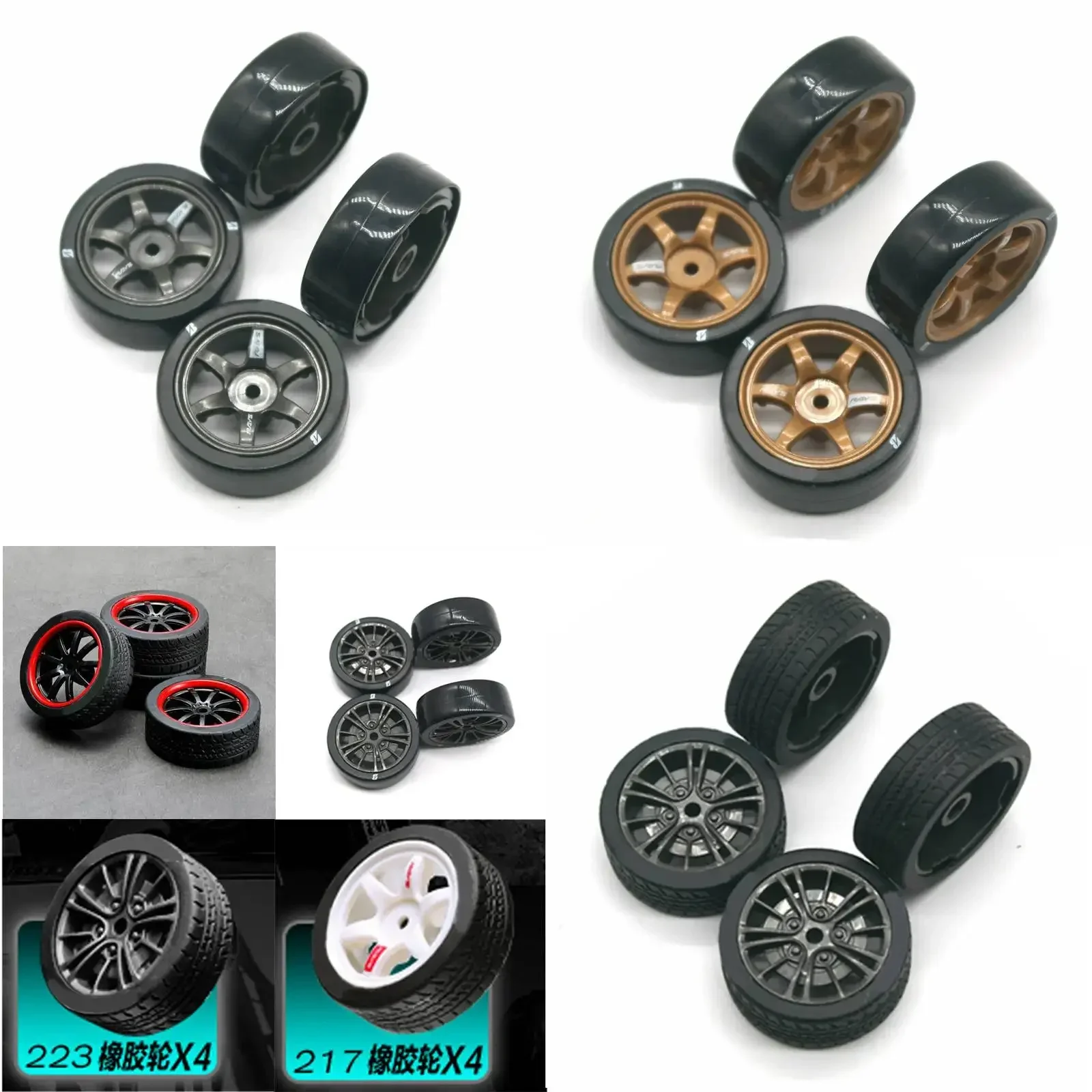 4PCS 1/16 Sports Car High Speed RC Wheel Hub Drift Racing Accessories