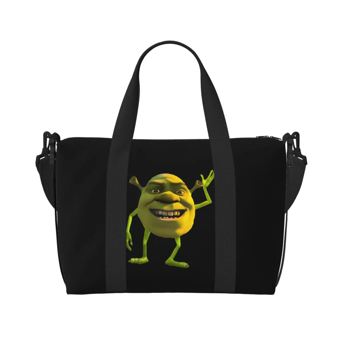 

Custom S-shreks Groceries Shopping Tote Bags Women Big Capacity Funny Cartoons Beach Gym Travel Bags