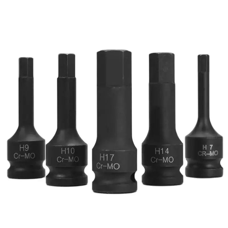 

H14 H17 H19 H21 H22 H24 H27 H30 H32 Hex Bit Sockets 1 Inch Drive Impact Allen Keys