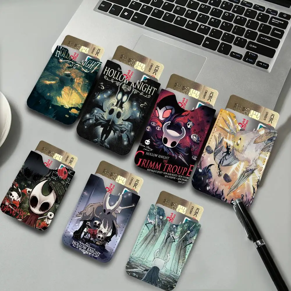 Video Game H-Hollow K-Knight S-Silksong Pu Leather Credit Card Holder Slim Business Cardholder Theft Id for Men Women Outdoo