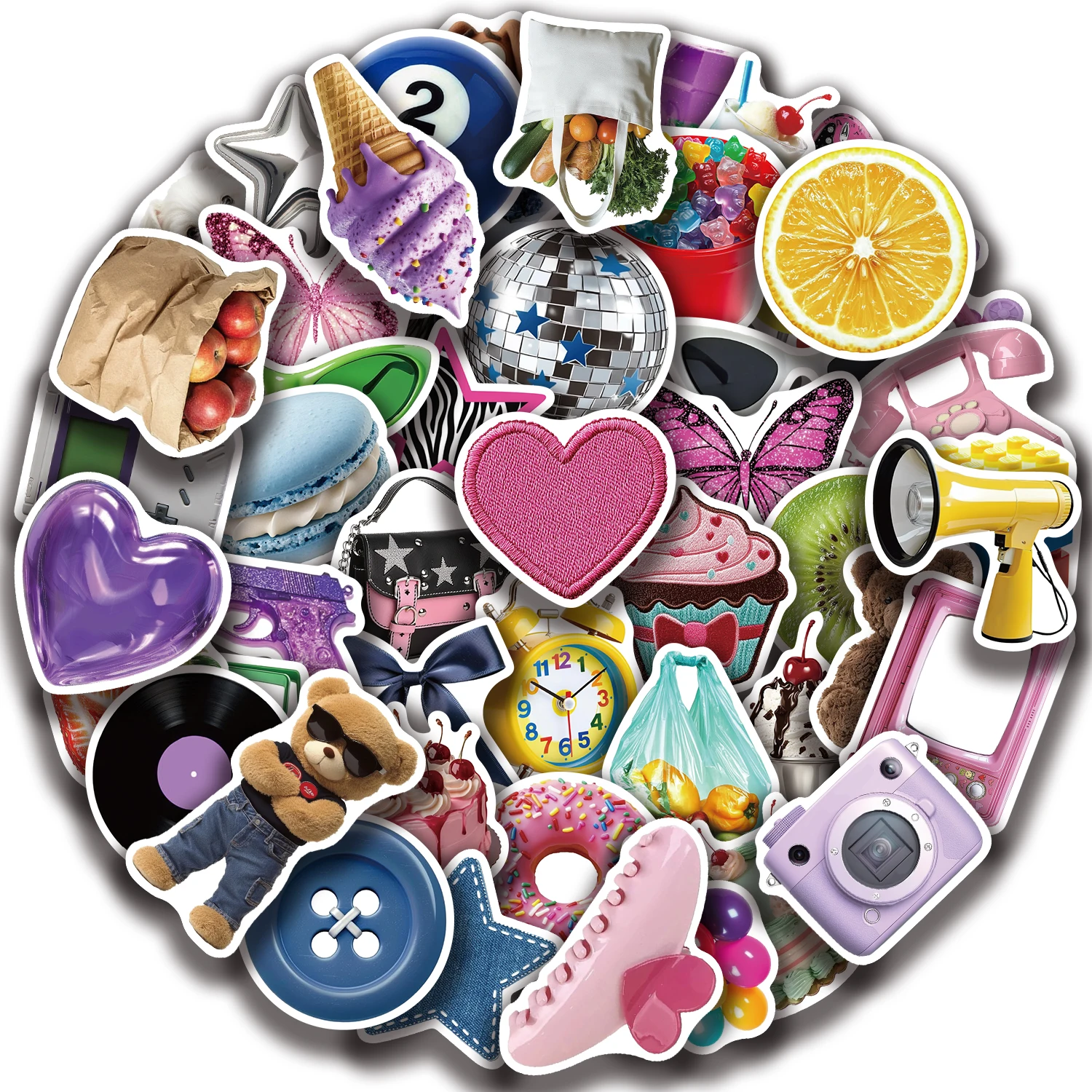 50PCS Cool Y2K Meisjes Esthetiek Sticker DIY Telefoon Laptop Bagage Skateboard Graffiti Klassieke Decals Fun forToy