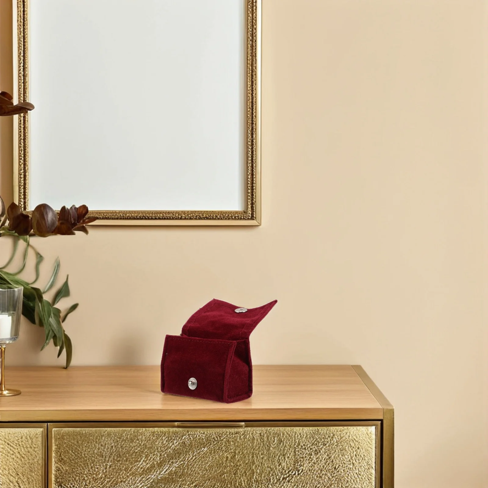 

Portable Mini Ring Box Small Jewelry Organizer Case Travel Earring Holder Storage Compact For Women