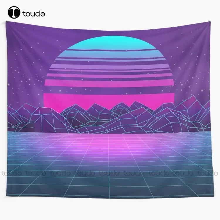 Synthwave Vaporwave Aesthetics Tapestry Tapestry Wall Hangings For Bedroom Blanket Tapestry Bedroom Bedspread Decoration