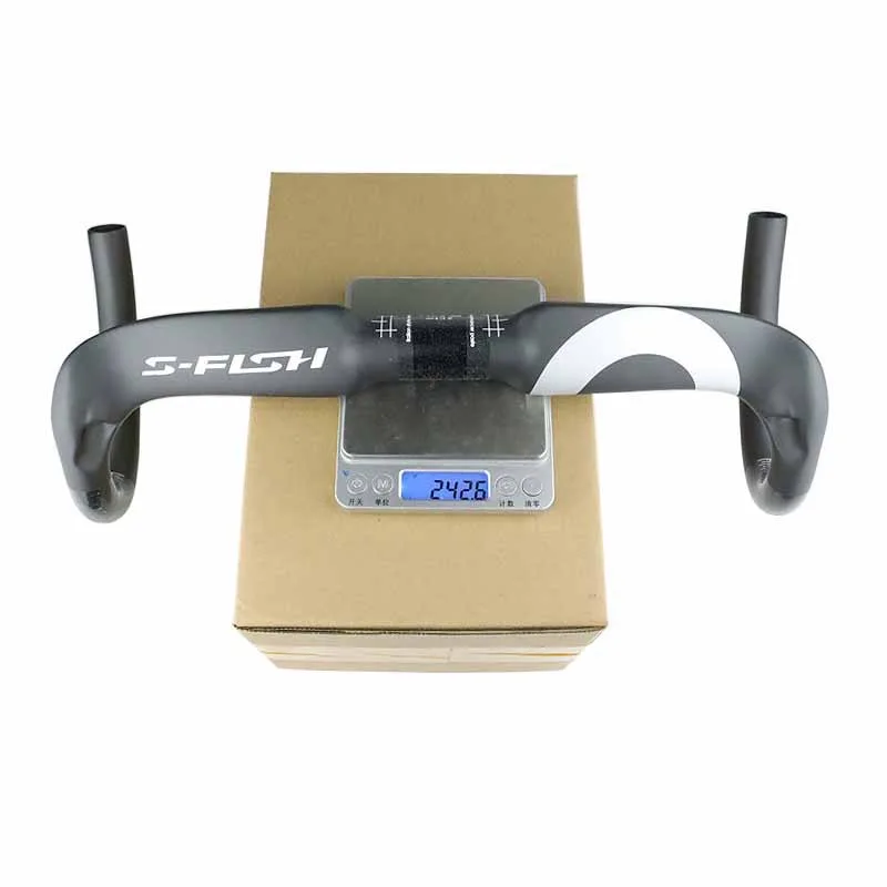 Universal Custom Carbon Fiber Bicycle Handlebars, Lightweight High Strength Custom Carbon Fiber Accessories for Road and Mountai view 3
