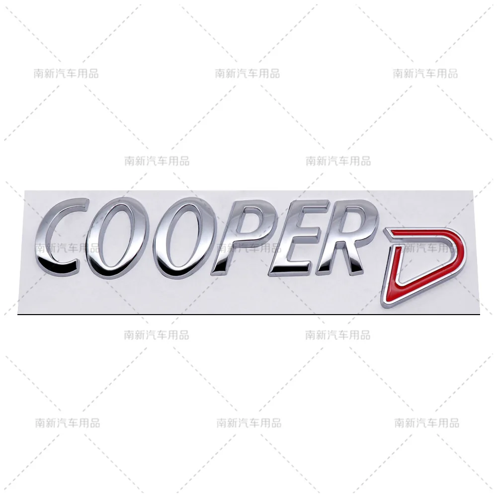 3D Metal Cooper D S SD Letter Badge Sticker For Mini R56 F56 Countryman Rear Trunk Side Fender Car Modification
