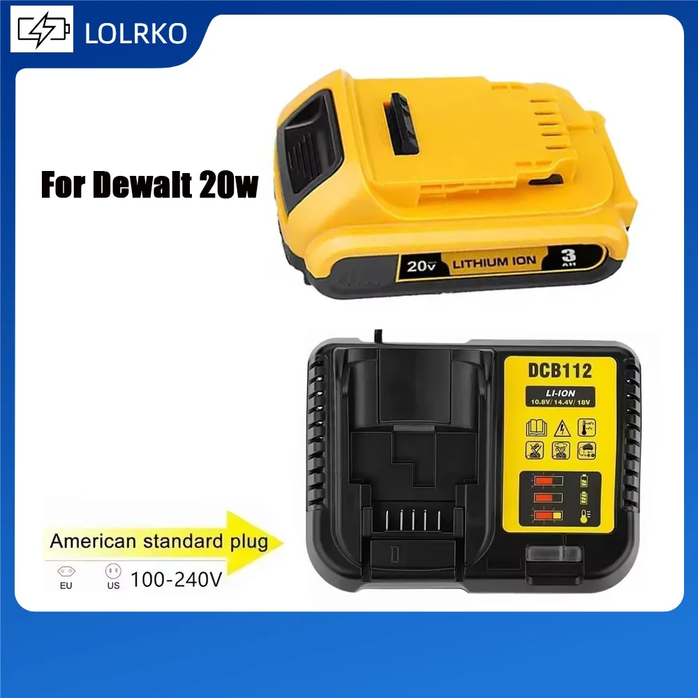 

DCB203 Li-ion Battery 18Volt 20V 3.0Ah For Dewalt Max Tools DCB205 DCB206 DCB204 DCB200 DCB182 DCB180 DCB230 DCD DCF DCG Series