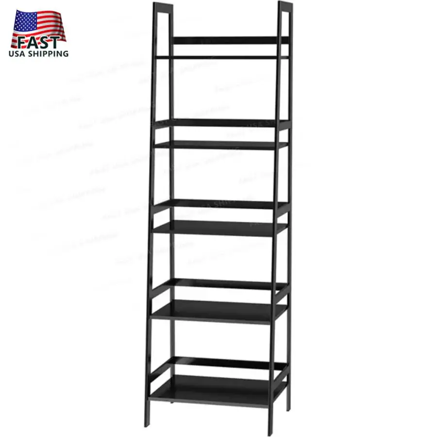 Scaffale per scaffali in bambù a 5 livelli Scaffale per scale Libreria moderna aperta per camera da letto Soggiorno Ufficio BC-238