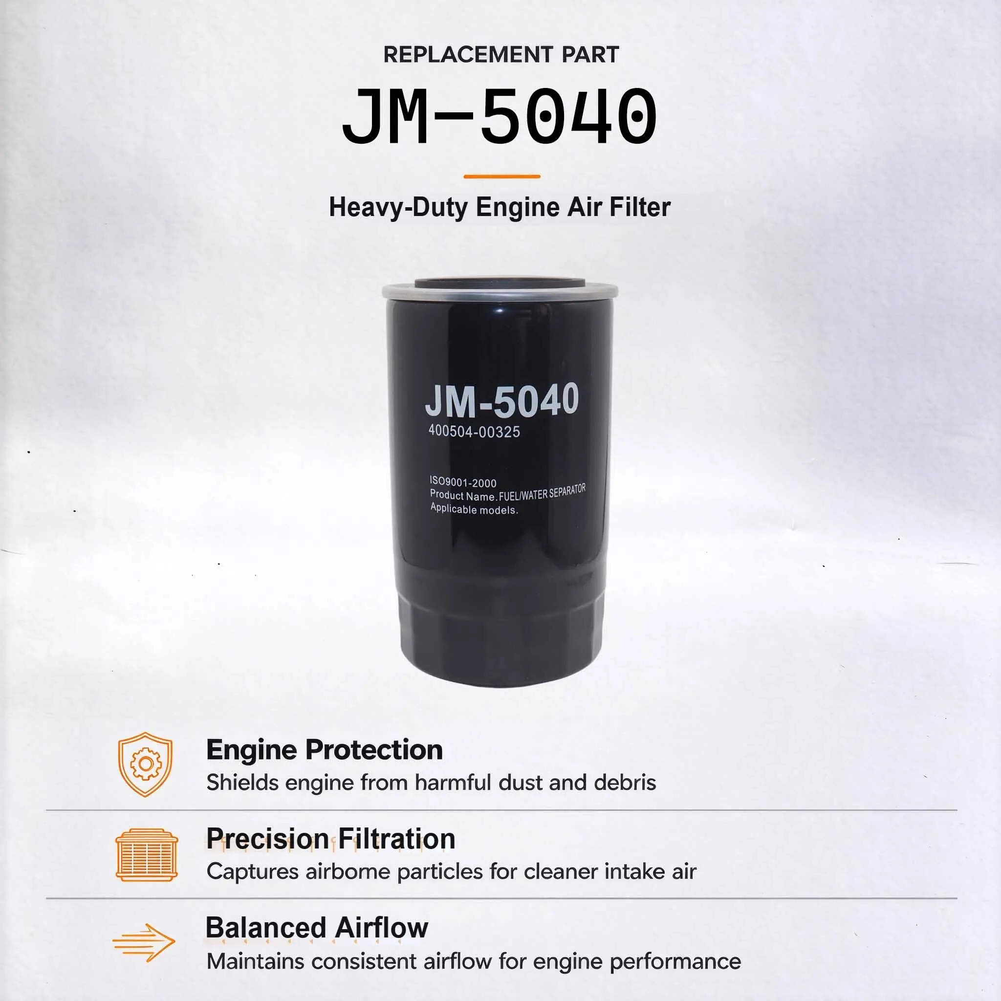 Fuel Filter CC-5196X 400504-00325 Fits for Doosan Daewoo DX60-9C DX120-9C DX130-9C DX150-9C Crawler Excavators