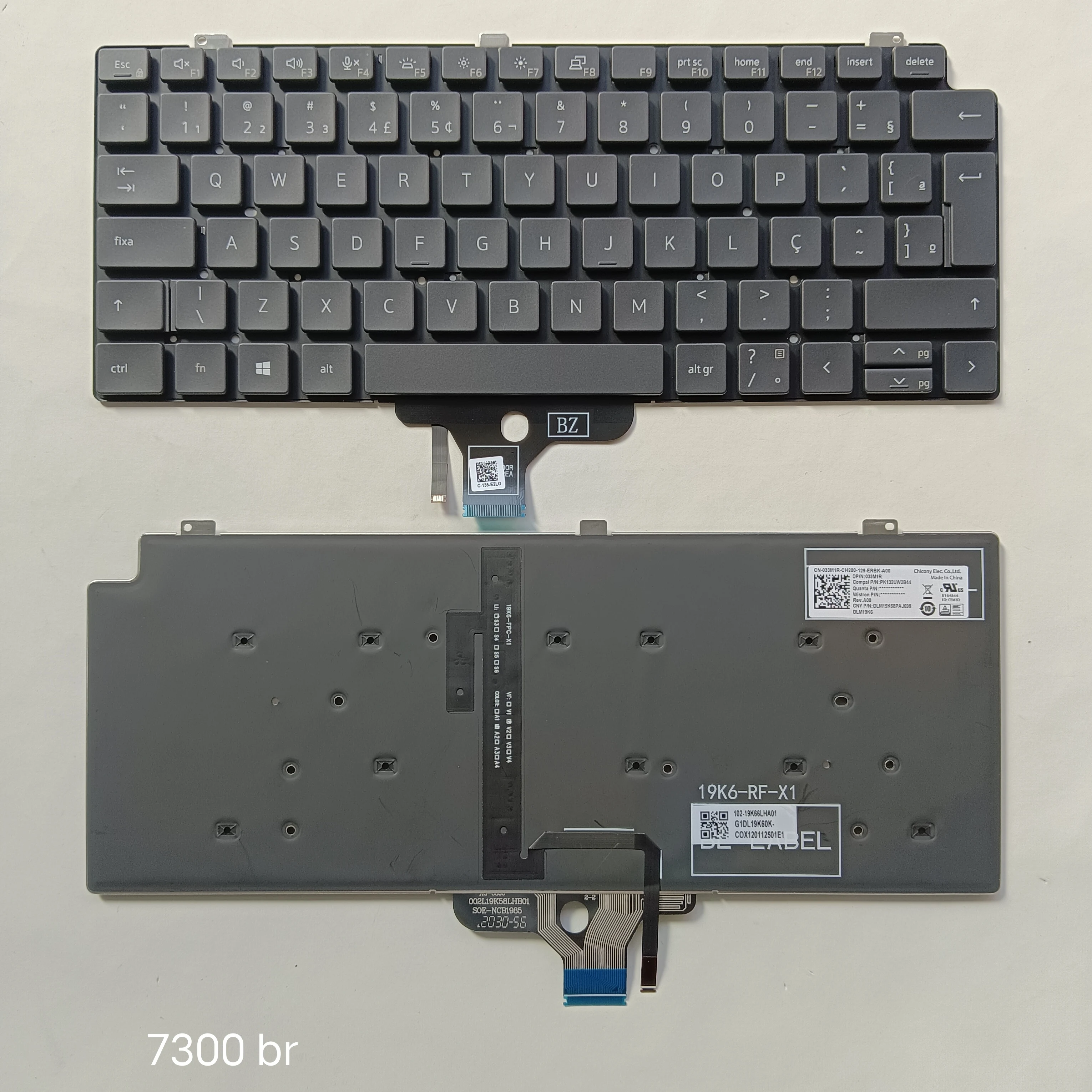 For DELL Latitude 13 7300 7320 E7320 5320 Brazil BR Backlit keyboard