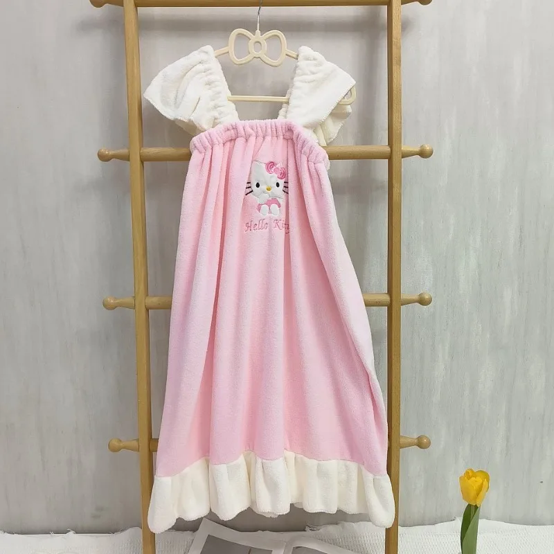 

Sanrios Hello Kittys Women Nightgown Cute Sleepwear Princess Night Dress Jumpsuits Pajamas Bath Towel Bathrobe