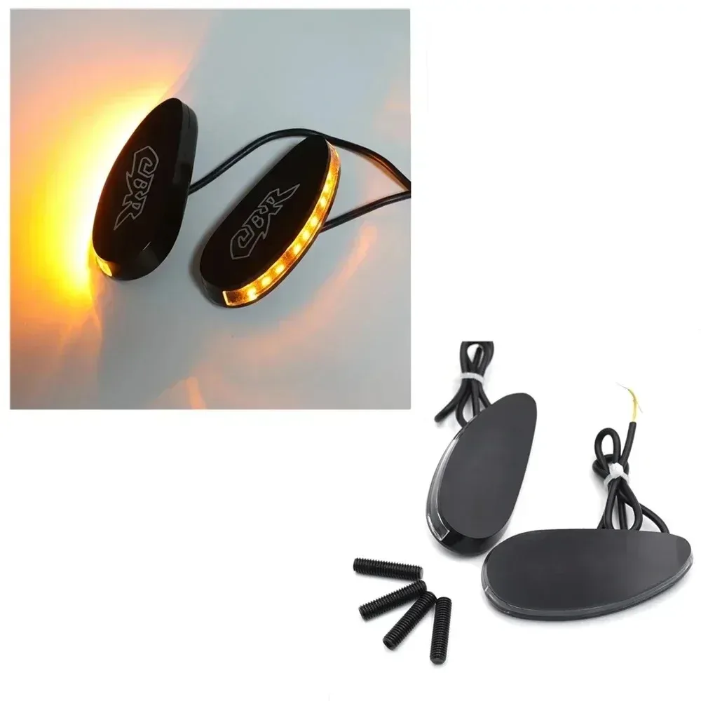 

Motorcycle Signal Mirror Block Off Plate LED "CBR" For Honda 2008-2021 CBR1000RR 10-14 VFR1200