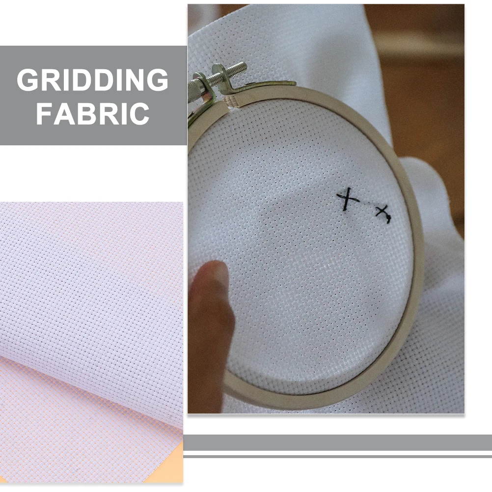 

4pcs Embroidery Fabric DIY Cross Stitch Gridding Cloth 11CT White Cotton 30x45cm Sewing Craft Project Material