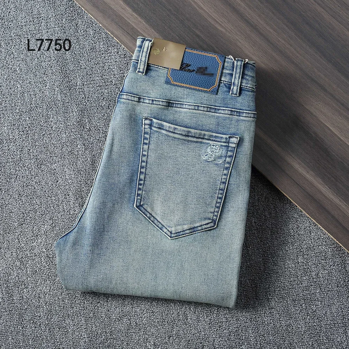 Bilionário blka cptg jeans de algodão grosso masculino 2025 outono inverno novo bordado reto moda casual tamanho 29-42 calças