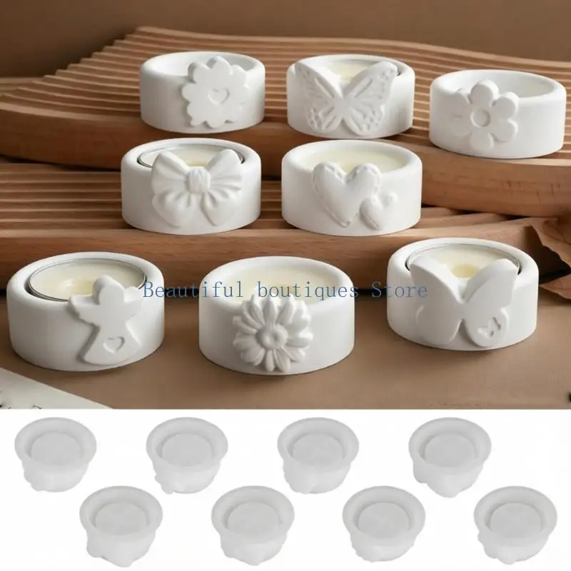 U4LF 4 Piece Holder Casting Molds for DIY Plaster Resin Display