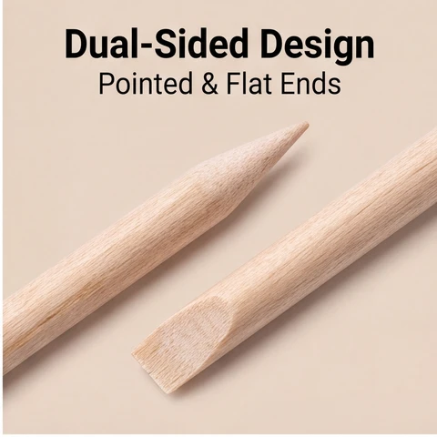 Pointed Tip Nail Art Sticks – Precision Wooden Tools for Rhinestone Application & Nail Gap Cleaning, Bulk Pack