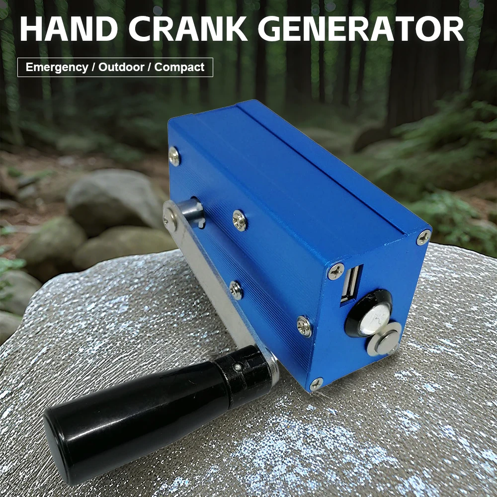 

Портативный ручной генератор, 5 В, USB-зарядное устройство с освещением, прикуриватель, аварийный генератор для выживания в дикой природе, оборудование