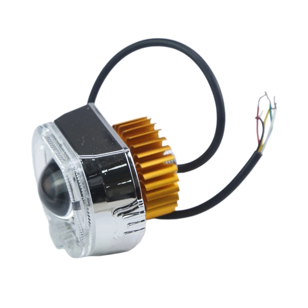 2.5" LED Motorcycle Headlight Projector Lens Dual Halo Angel Demon Eye Hi/Lo Beam Spotlight for Car E-Bike Waterproof view 3