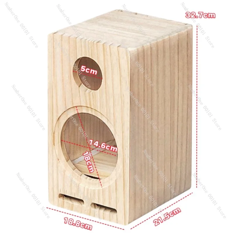 6.5 Inch 2 Way Speaker Empty Cabinet Labyrinth Bookshelf Speaker Box Solid Wood DIY Audio Enclosure For Home Speaker view 2