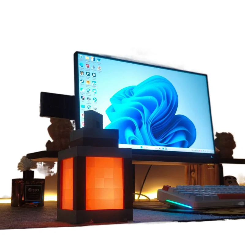 Typec شحن براونستون الشعلة مصباح الألغام الشعلة ضوء Led الحرفية ليلة مصباح ضوء الليل التحكم عن بعد اللون #4