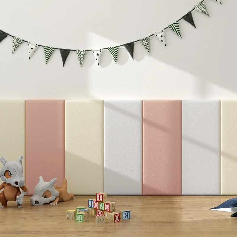 10Pcs Self‑Adhesive 3D Soft Wall Padding Tatami Wall Cushion for Kids Room Bed Headboard Home Bedroom Decor Wall Panel Sticker