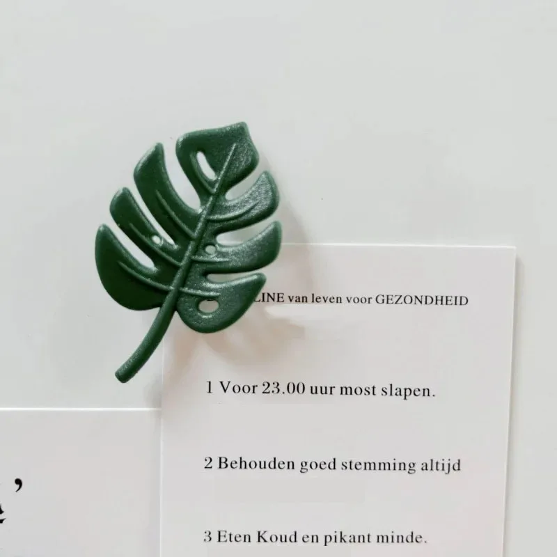 4Pcs/Pack Creative Green Turtle Leaf Fridge Magnet for Kitchen Message Board Refrigerator Magnet Sticker Gift Home Decoration