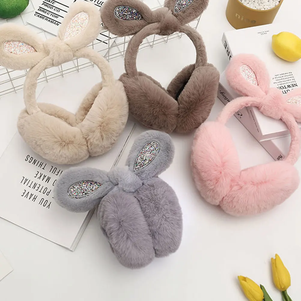 غطاء للأذنين على شكل أرنب للأطفال بألوان زاهية للاستخدام في الشتاء أغطية أذن مقاومة للرياح خفيفة الوزن ومريحة وغطاء للأذن دافئ قابل للغسل #1