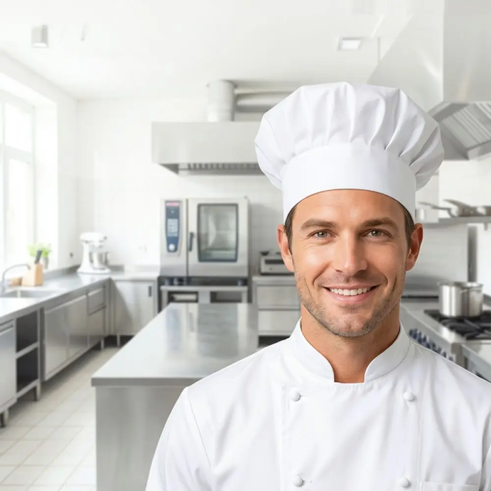 Professional Chef Hat For Xuanzhixin Restaurant Kitchen Cooking Cap Adjustable Pleated Bakery Workwear Catering Hair Protector