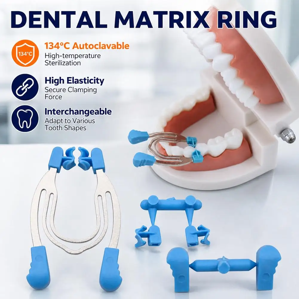 Dental Sectional Contoured Matrices Clip Set High Temperature Resistant Hospital Teeth Clamp Restorative Dentistry Tools