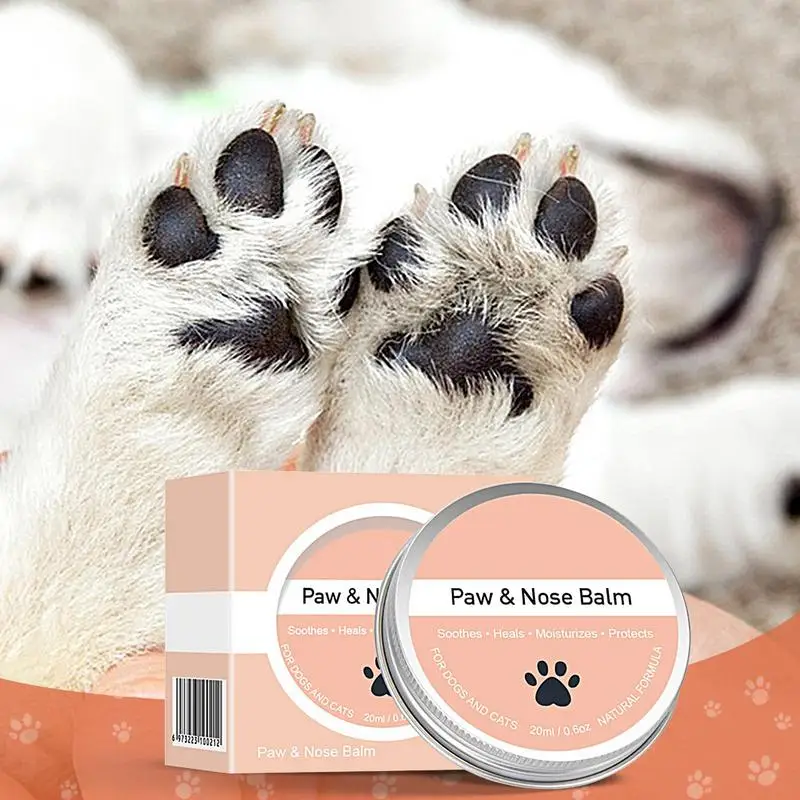 Dog Paw Pad Balm 20ml Gentle Dog Nose Cream Nourishing Puppy Paw Cream Dry Cracked Dog Paws Cracked Dog Paw Wax for Protects