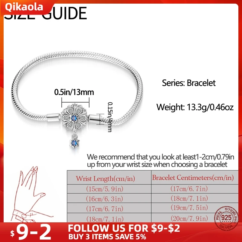 S925 Sterling Silver Bracelet series-Mengdie Snake Bone Chain Fit Original Beads Charms Bangle DIY Jewelry Making Gift For Women