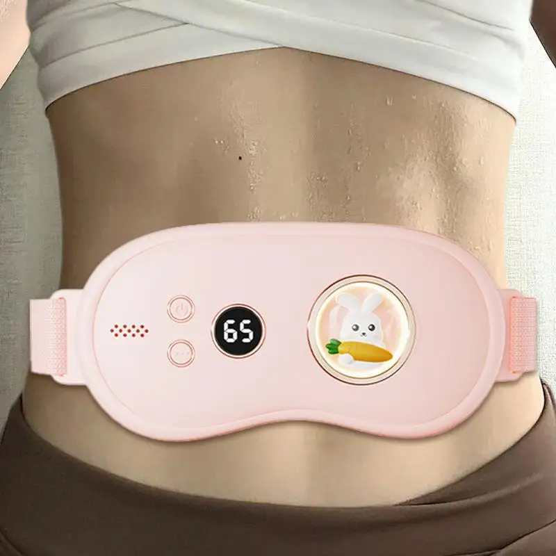 Period Cramp Heating Pad Wearable Heating Pad Fast Heating Rechargeable Heating Pad LED Display Heating Pad Belt Cramp Heating