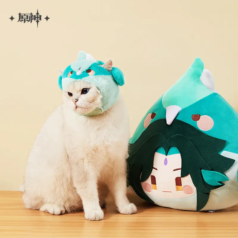 [Genuine] Game Genshin Impact Teyvat Zoo Pluszowy pokrowiec na głowę Anime Cosplay Diy Cat Hat Wriothesley Miko Xiao Childe Cute Hat Gift