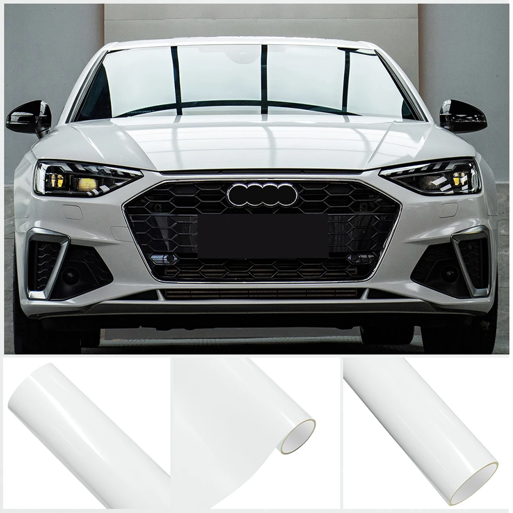 Glossy Pearl White PET Wrap Vinyl Film PPF TPU Heat Repair Car Paint Protection Film Anti-scratch For Auto Exterior Accessories