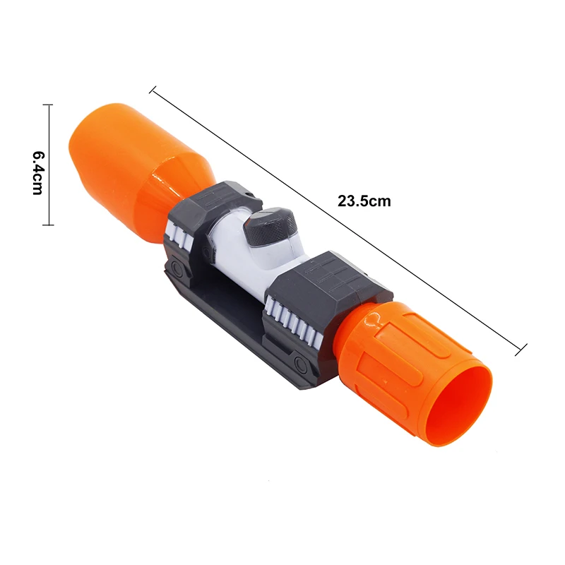 Acessório de visão de escopo de plástico com acessório de retículo para nerf modificar brinquedos escopo óptico caça acessório de mira óptica