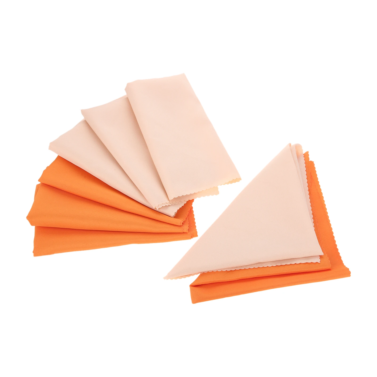 6pcs Cloth Napkins 48*48cm Square Pure Color Polyester Orange/Champagne Dinner Table Decor Wedding Party Banquet Home/Hotel