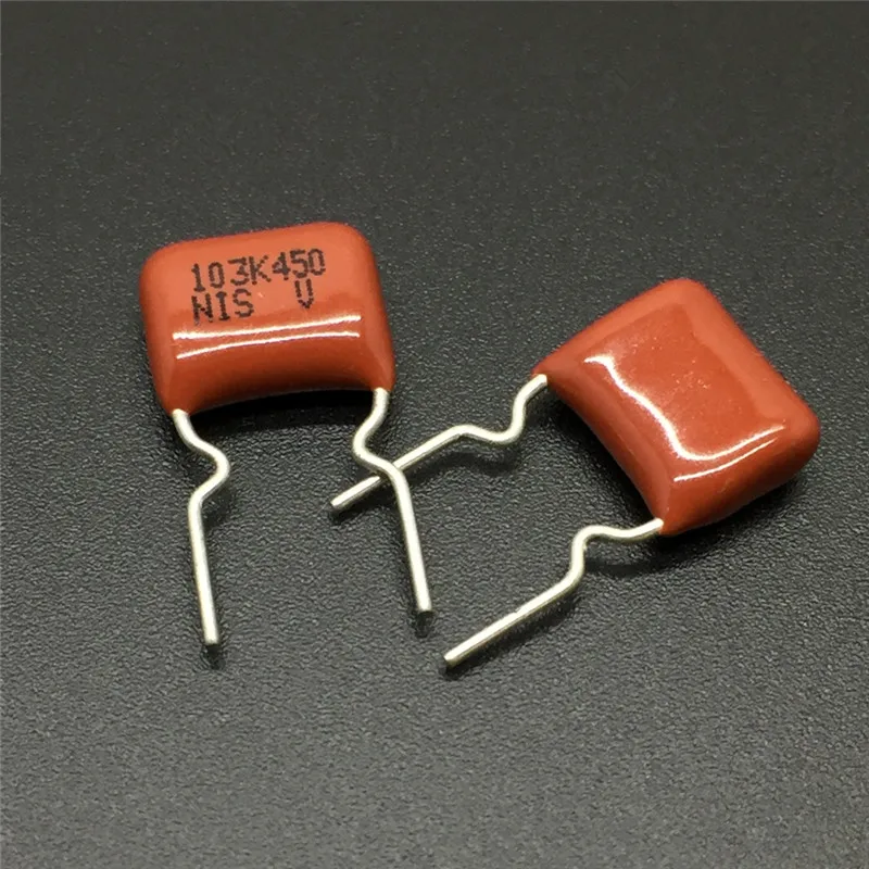 10Pcs/100Pcs Japan NISSEI CBB capacitor MMCF 450V 103 K 10% 0.01uF 10nF Pitch=7.5mm Metallized polyester film capacitor