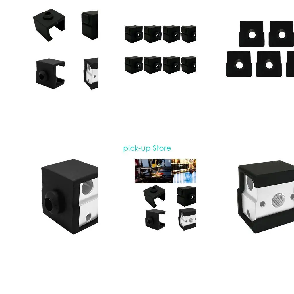 

Q5WA Hotend Silicone Case Black Heatblock Cover Extruder Hotend Sock for 3D Printer