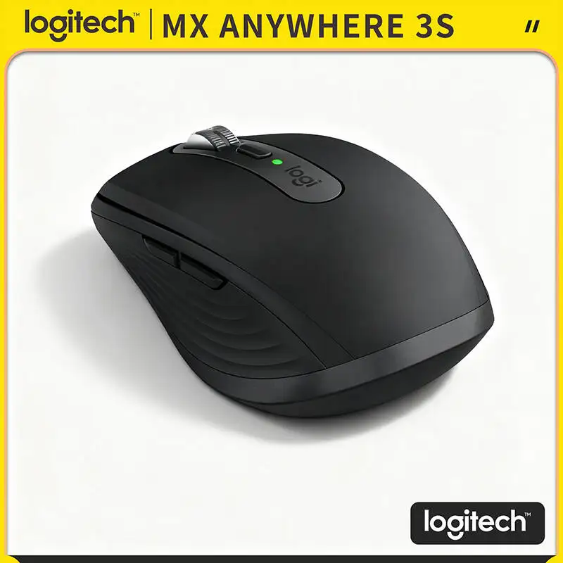

Travel MX Anywhere 3S Mouse - 8000 DPI Darkfield, USB-C Quick Charge, Silent Click, Perfect for Classroom Teaching & Work