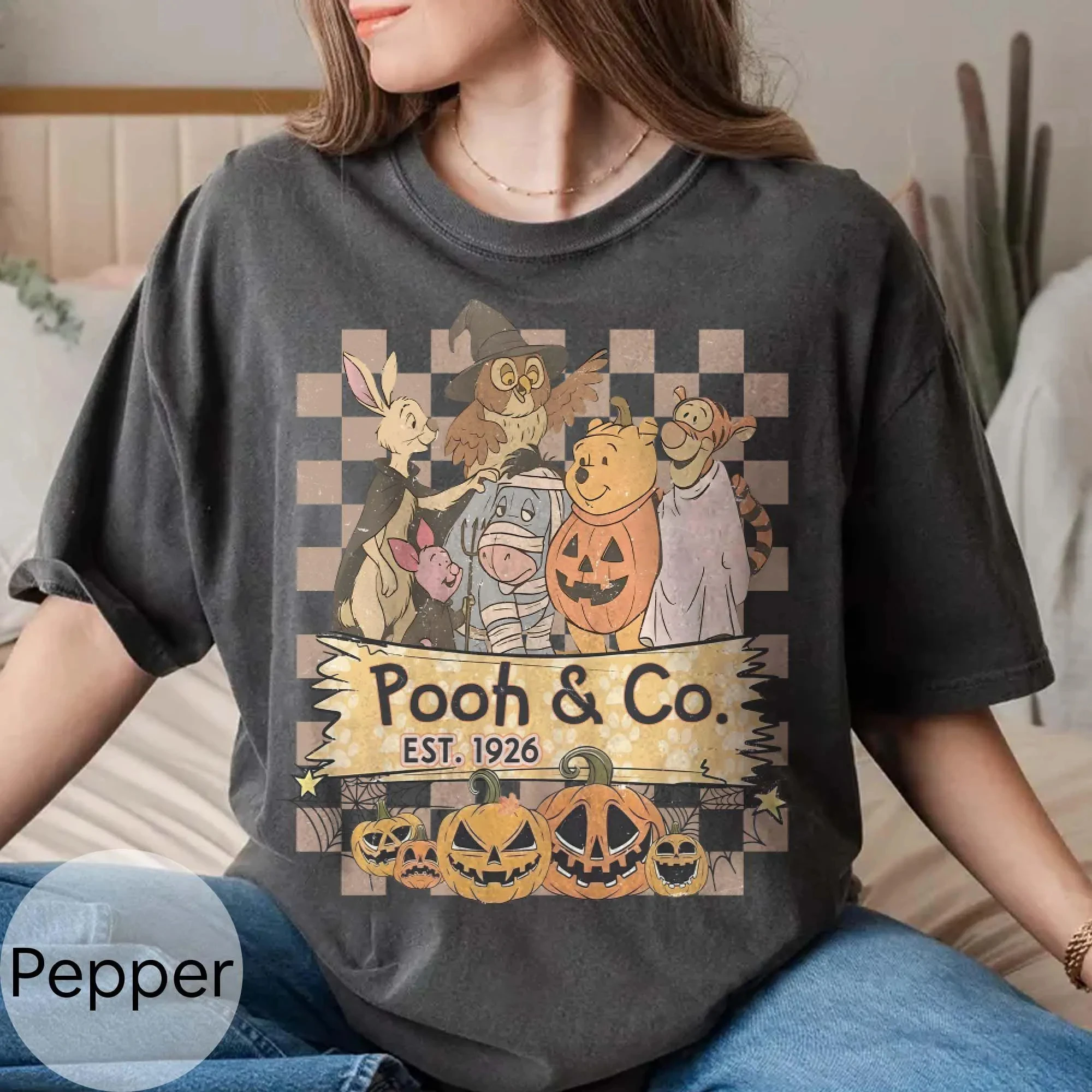 قميص Vintage Winnie the Pooh للهالوين، قميص Winnie the Pooh & Company القديم، قميص Winnie the Pooh and Friends Halloween