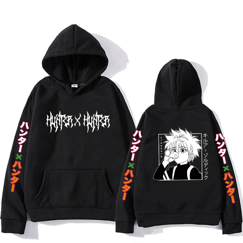 90s Y2k Hunter X Hunter Killua Zoldyck Devil Eye Anime Hoodies Hxh Unisex Streetwear Kawaii Hisoka Sweatshirt Manga Hoody Hoodie